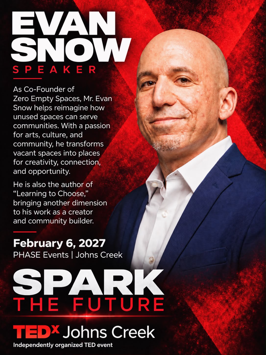 Evan Snow, speaker at TEDx Johns Creek